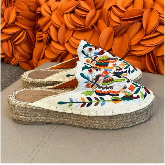 ❣️PariPari Embroidered Slide On Espadrille Clogs❣️ - Picture 9 of 9